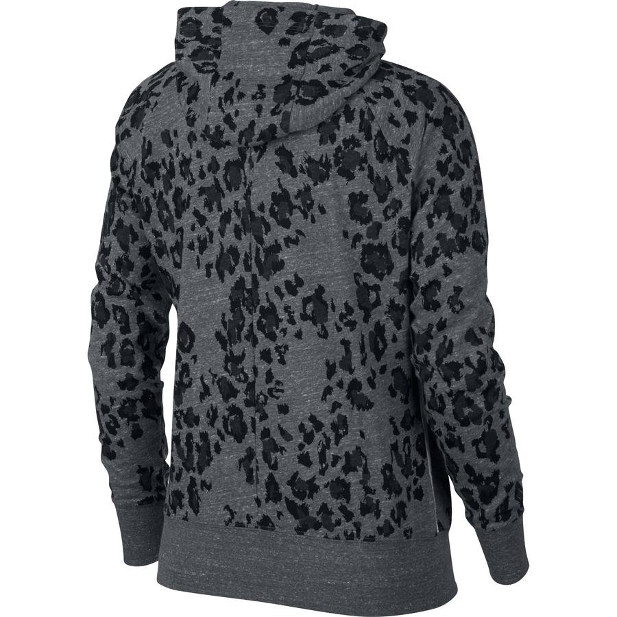  Nike Sportswear GYM Vintage Leopard Full- Zip Kapüşonlu Kadın Ceket