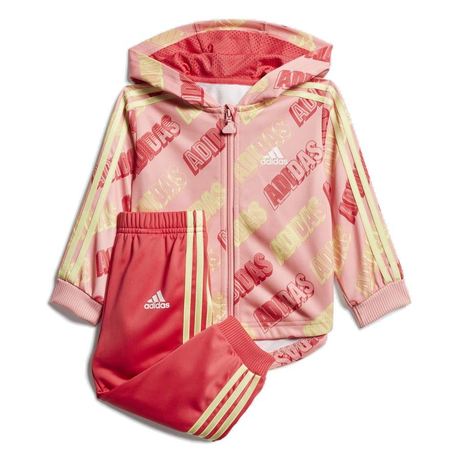  adidas Infant Shiny Full-Zip Hooded Kapüşonlu Bebek Eşofman Takım
