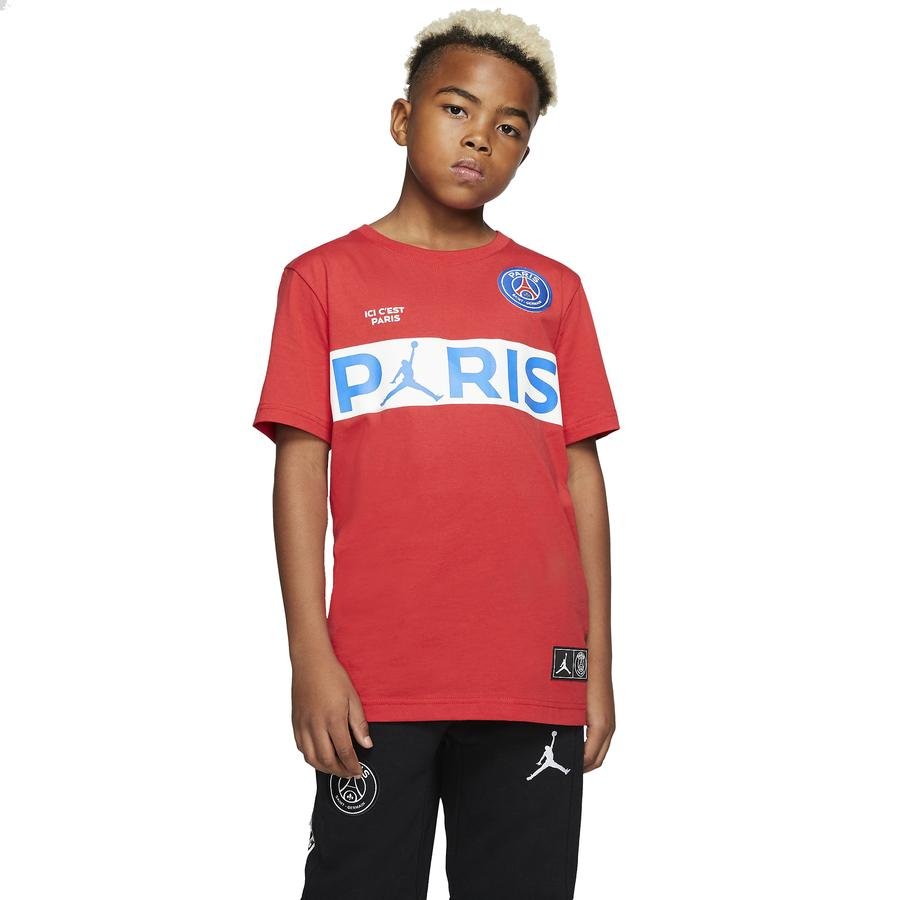  Nike Jordan Paris Saint-Germain Wordmark Short-Sleeve Çocuk Tişört