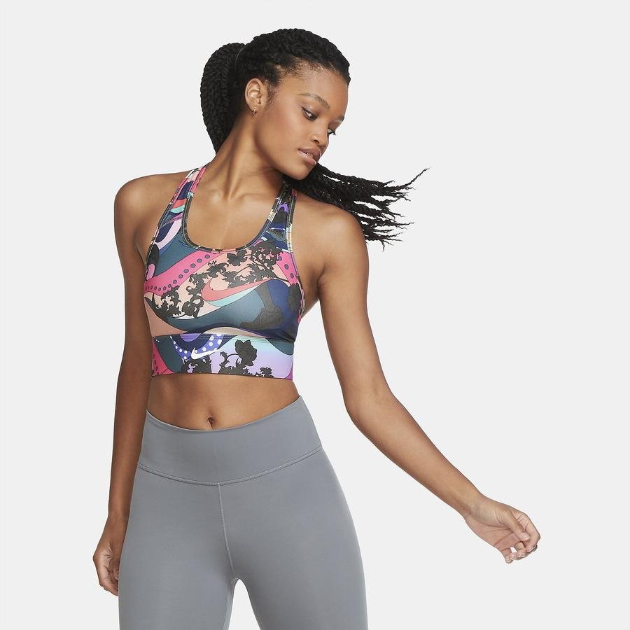  Nike Swoosh Icon Clash Medium Support Sports Kadın Büstiyer