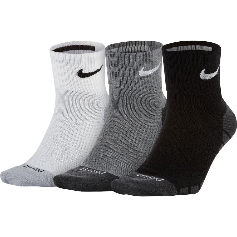  Nike Dri-Fit Lightweight Ankle Quarter (3 Pair) Erkek Çorap