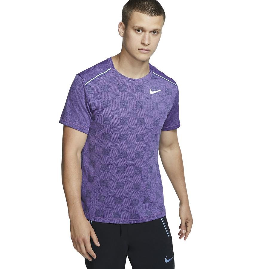  Nike Dri-Fit Miler Short-Sleeve Knit Running Top Erkek Tişört