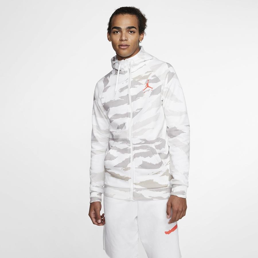  Nike Jordan Jumpman Camouflage Full-Zip Hoodie Erkek Sweatshirt