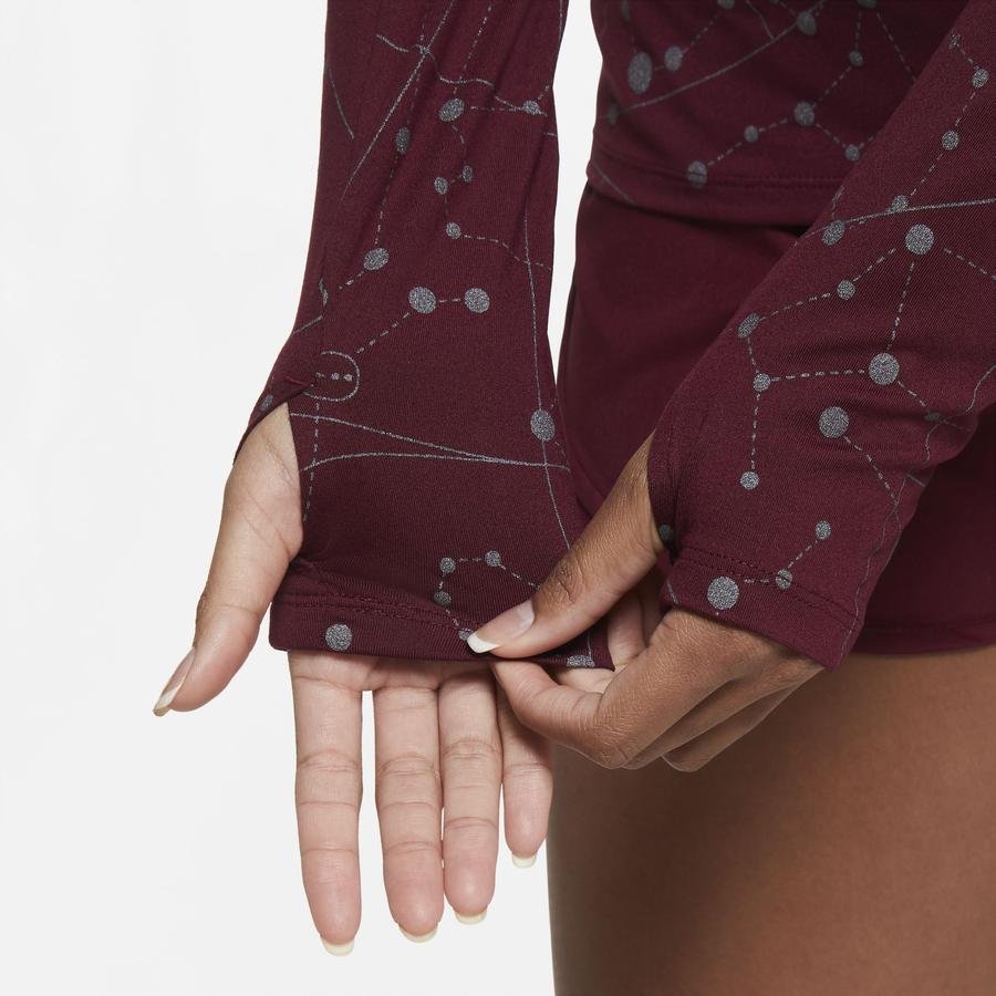  Nike Element Flash Half-Zip Runway Long-Sleeve Top Kadın Tişört