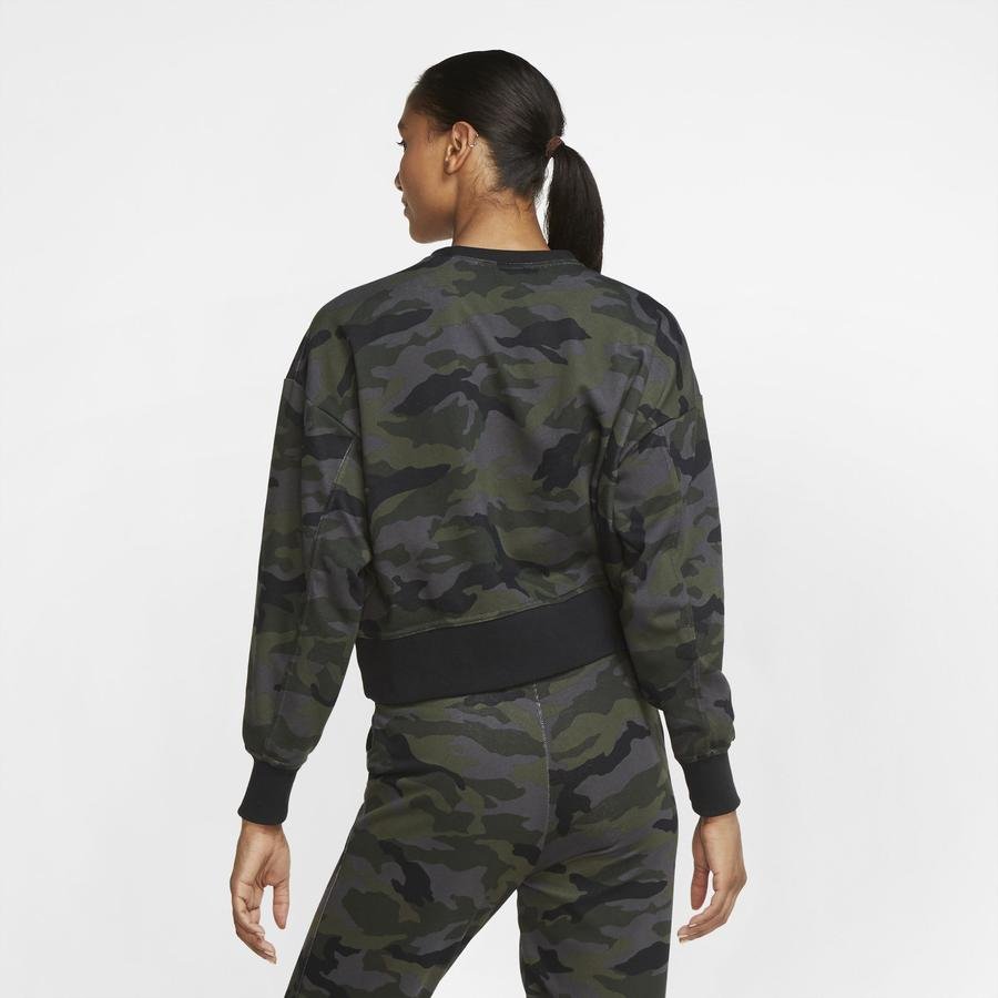 Nike Dri-Fit Get Fit Camouflage Training Crew Kadın Sweatshirt