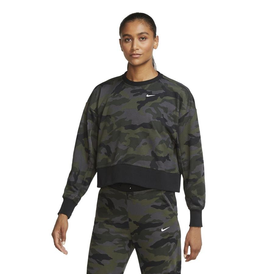  Nike Dri-Fit Get Fit Camouflage Training Crew Kadın Sweatshirt