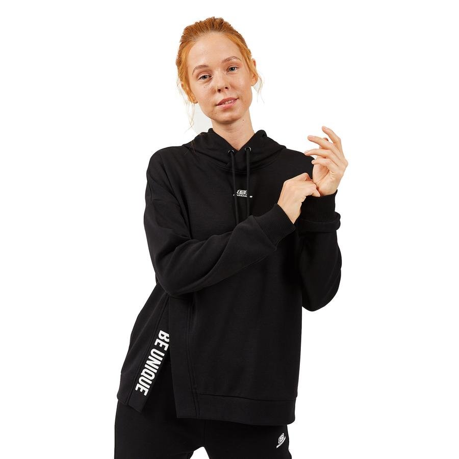  Skechers 2X I-Lock Print Detailed Hoodie Kadın Sweatshirt
