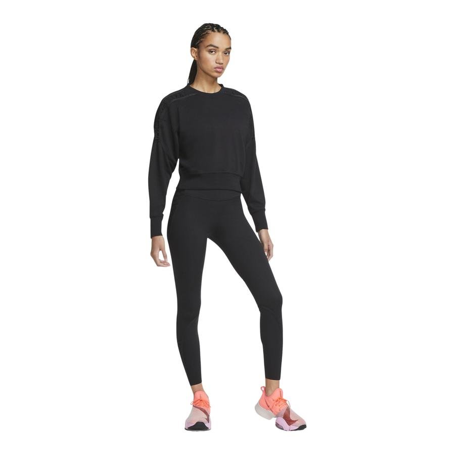  Nike Cropped Fleece Laced Training Crew Kadın Sweatshirt