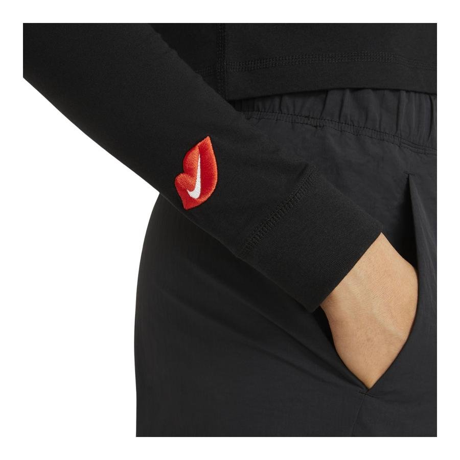  Nike Sportswear Cropped Mock Long-Sleeve Kadın Tişört