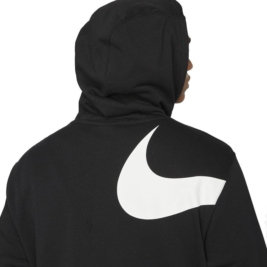  Nike Sportswear Swoosh Pullover Semi-Brushed-Back Hoodie Erkek Sweatshirt