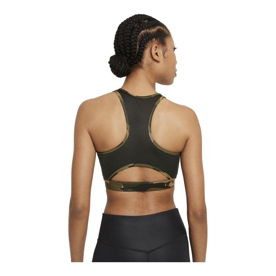 Nike Dri-Fit Swoosh Camouflage Printed Medium-Support 1-Piece Pad High-Neck Kadın Bra