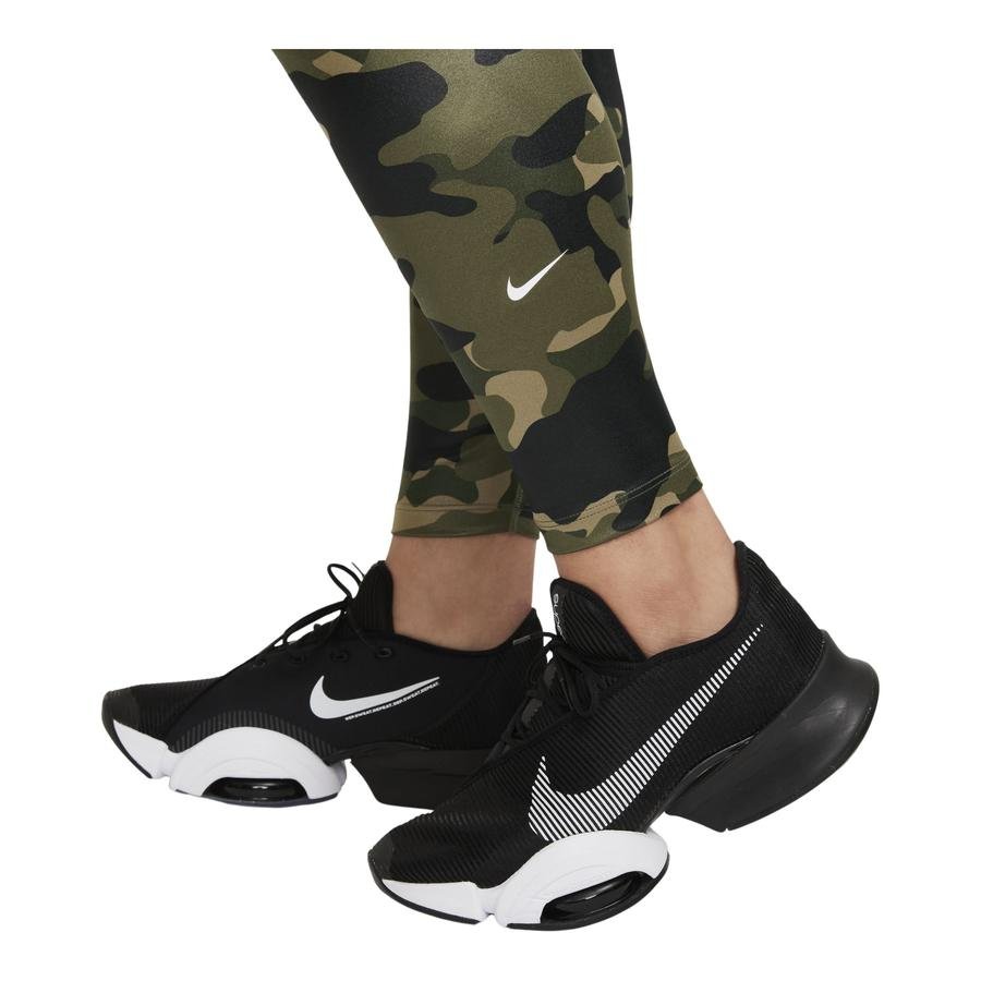  Nike Dri-Fit One Mid-Rise Camouflage Printed Training Kadın Tayt