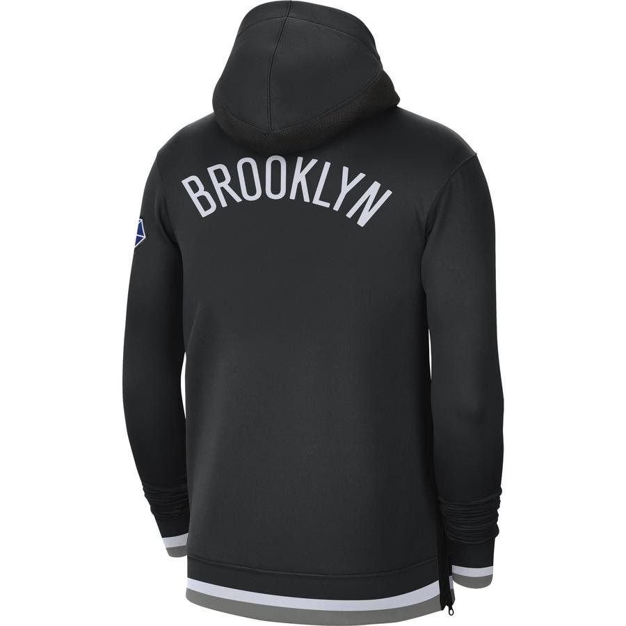  Nike Brooklyn Nets Nike Showtime Dri-Fit NBA Full-Zip Hoodie Erkek Sweatshirt