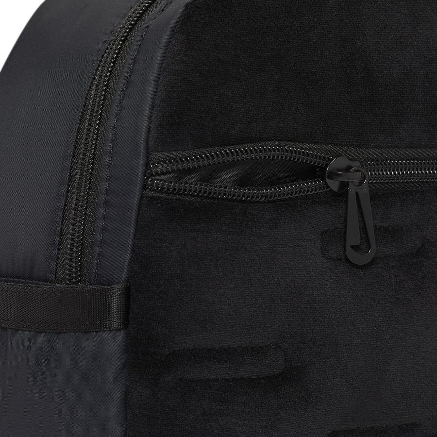 Nike Sportswear Futura 365 velour mini rucksack in black