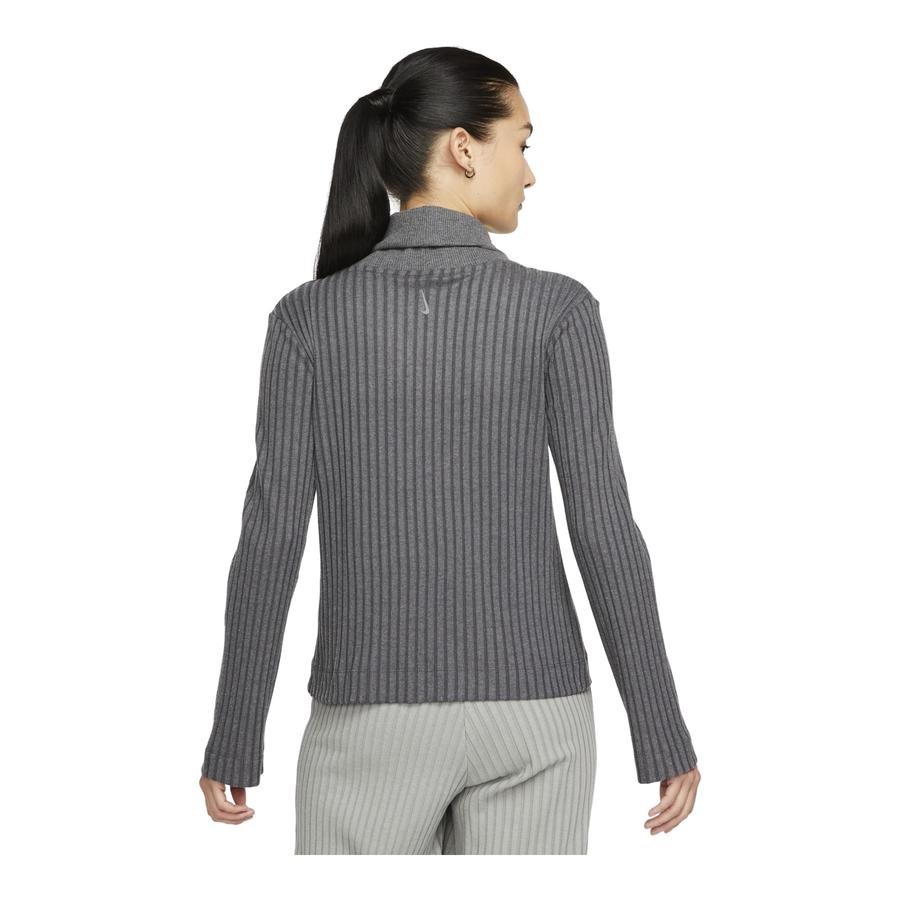  Nike Yoga Luxe Ribbed Cover-Up Long-Sleeve Kadın Tişört