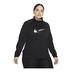 Nike Dri-Fit Swoosh Running Midlayer 1/4-Zip Long-Sleeve (Plus Size) Kadın Tişört