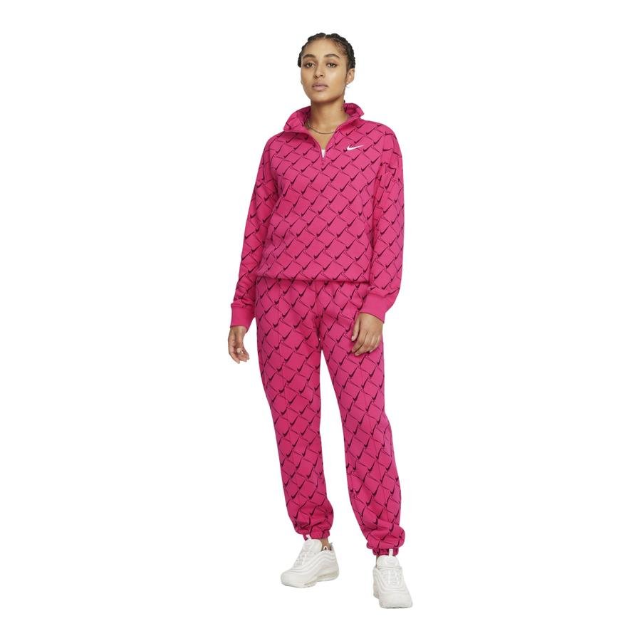  Nike Sportswear Trend Swoosh Printed Fleece 1/4-Zip Kadın Sweatshirt