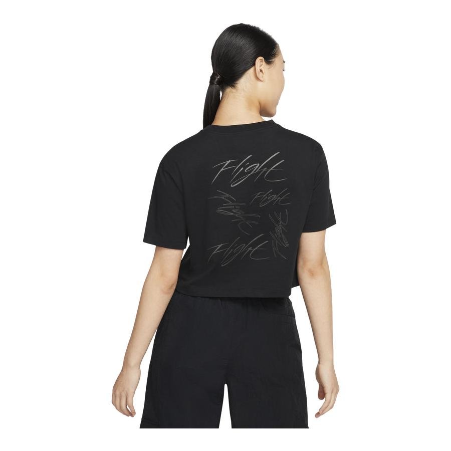  Nike Jordan Heritage Graphic Cropped Sort-Sleeve Kadın Tişört