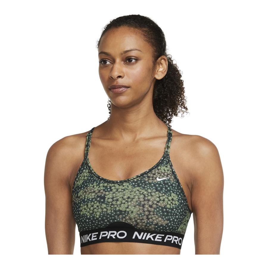  Nike Pro Dri-Fit Indy Flover Printed Light-Support Sports Training Kadın Bra
