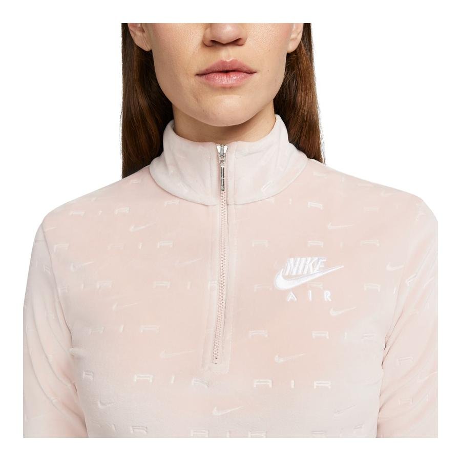  Nike Air Velour 1/4-Zip Long-Sleeve Kadın Tişört