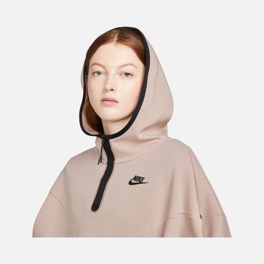  Nike Sportswear Tech Fleece Essential Oversized 1/4-Zip Hoodie Kadın Panço