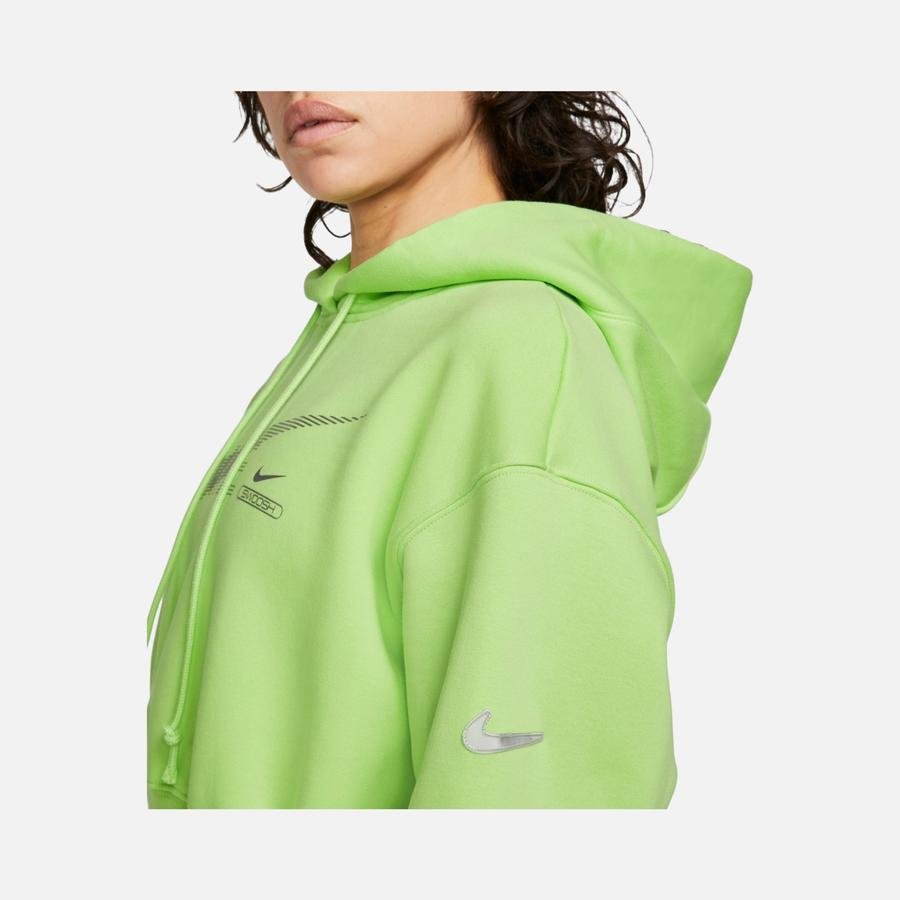  Nike Sportswear Swoosh Fleece Cropped Pullover Hoodie Kadın Sweatshirt
