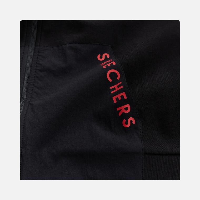 Skechers Sportswear 2Xi Lock Woven Pocket Full-Zip Hoodie Erkek Sweatshirt