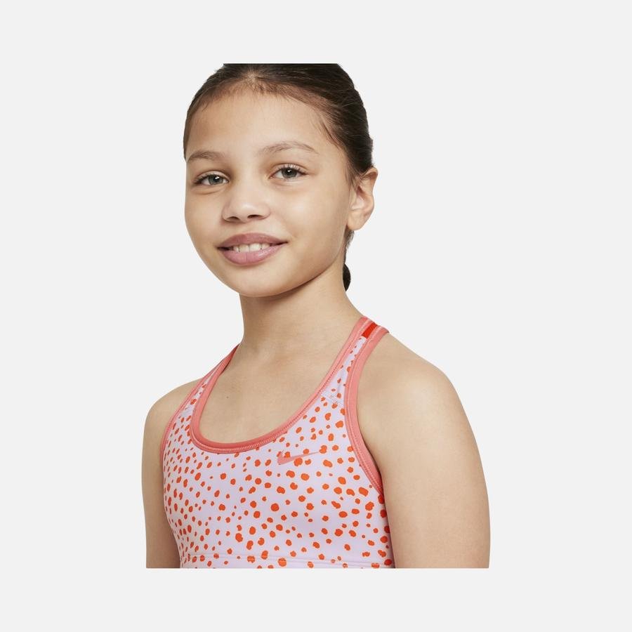  Nike Dri-Fit Swoosh Animal Printed Reversible Light Support (Girls') Çocuk Bra