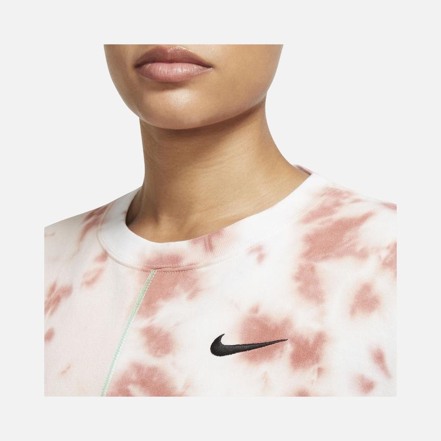  Nike Sportswear Oversized Fleece Tie-Dye Printed Kadın Sweatshirt
