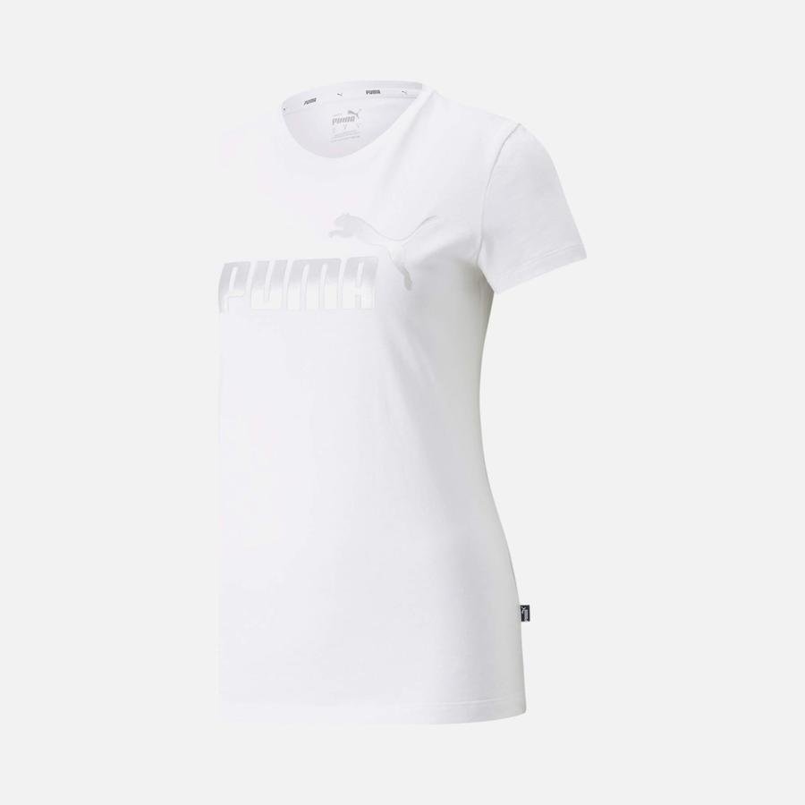  Puma Sportswear Essentials Logo Short-Sleeve Kadın Tişört