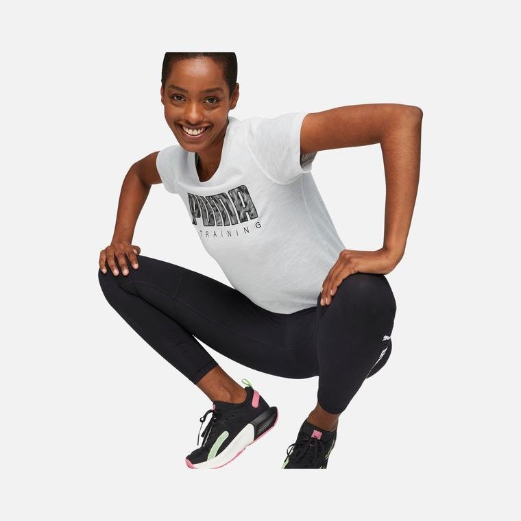 Puma Performance Logo Fill Running Short-Sleeve Kadın Tişört