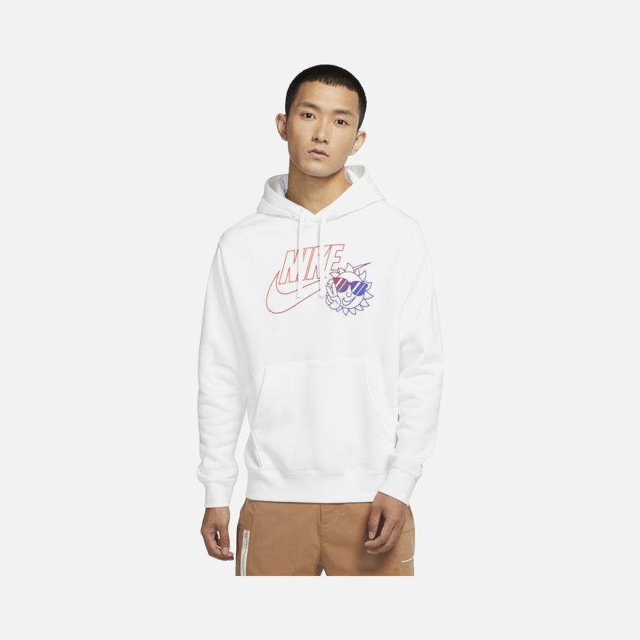  Nike Sportswear Fleece Pullover Sunshine Graphic Hoodie Erkek Sweatshirt