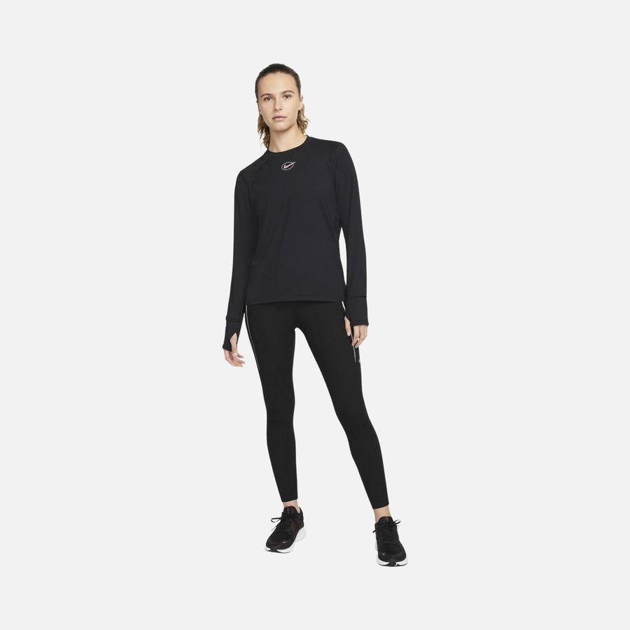  Nike Dri-Fit Icon Clash Running Long-Sleeve Kadın Tişört