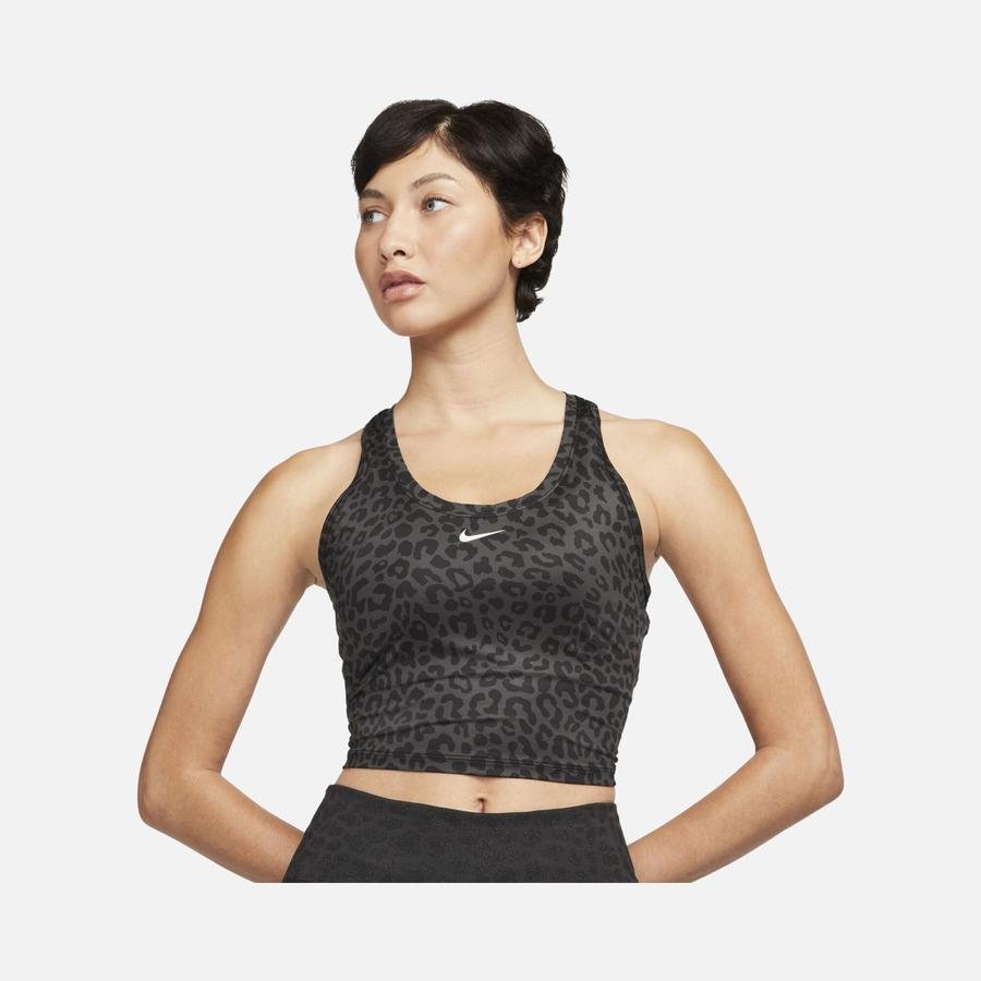  Nike Dri-Fit One Leopard Printed Slim Fit Cropped Kadın Atlet