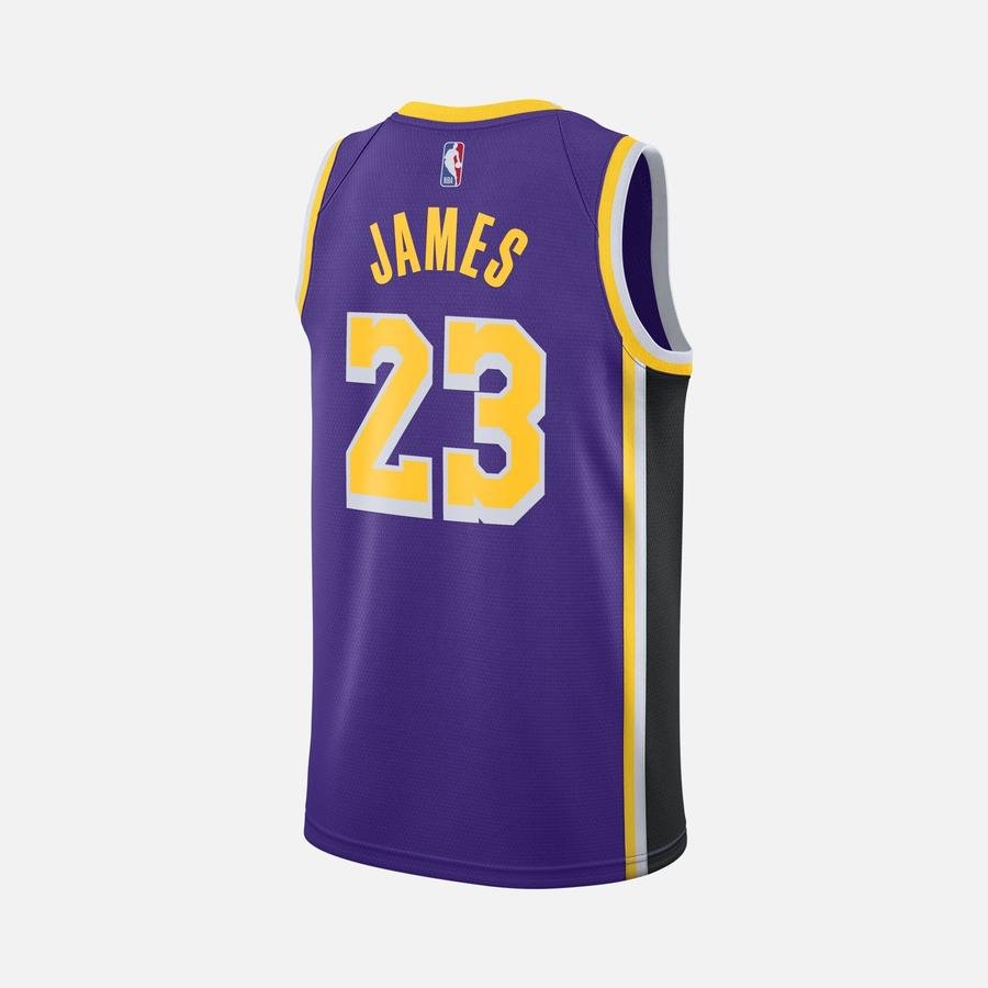  Nike LeBron James Lakers Statement Edition 2020 Jordan NBA Swingman Jersey Erkek Forma