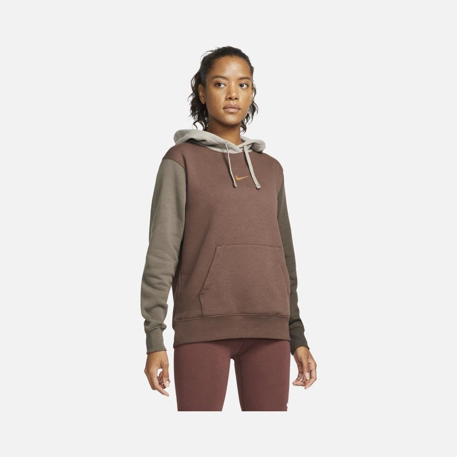  Nike Sportswear Color Block Pullover Hoodie Kadın Sweatshirt