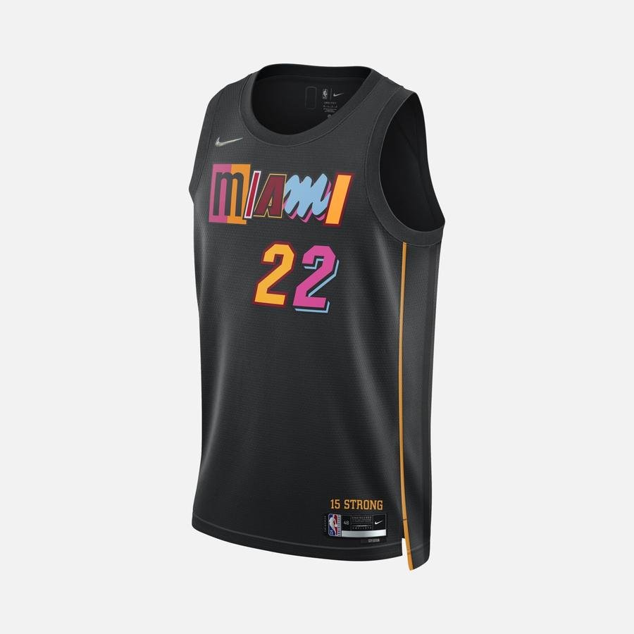  Nike Miami Heat City Edition Dri-Fit NBA Swingman Jersey Erkek Forma