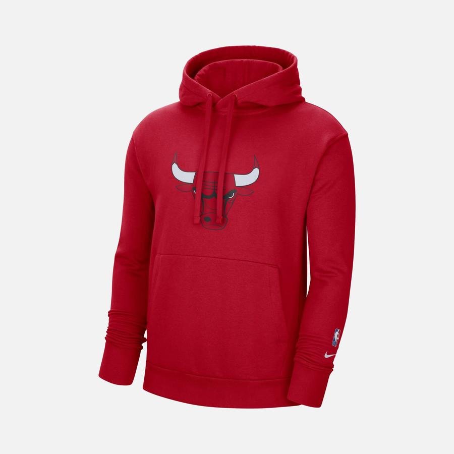 Nike Chicago Bulls Essential Nike NBA Fleece Pullover Hoodie Erkek Sweatshirt