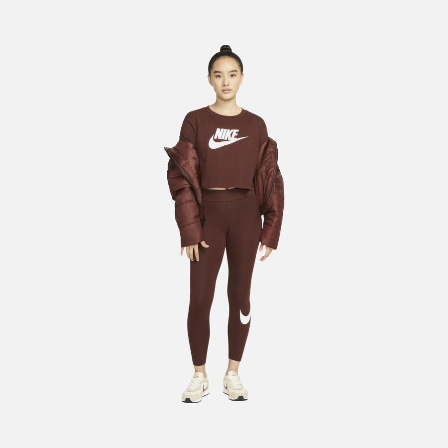  Nike Sportswear Essential Mid-Rise Swoosh Kadın Tayt
