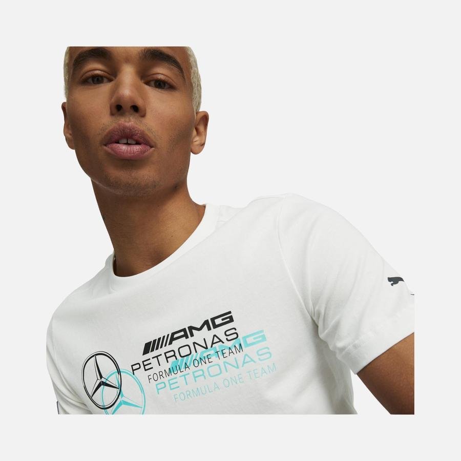  Puma Sportswear Mercedes-AMG Petronas Motor Sporları Logo Short-Sleeve Erkek Tişört