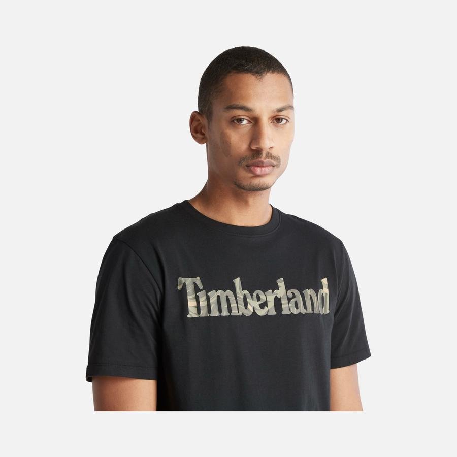  Timberland Sportswear Linear Camouflage Logo Graphic Short-Sleeve Erkek Tişört