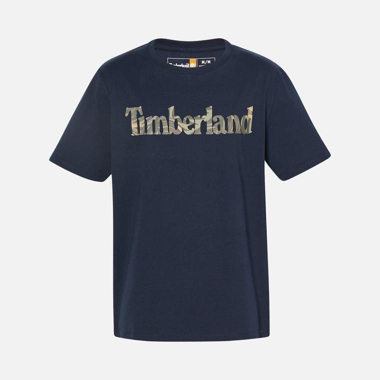 Timberland Sportswear Linear Camouflage Logo Graphic Short-Sleeve Erkek Tişört
