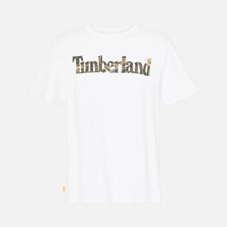 Timberland Sportswear Linear Camouflage Logo Graphic Short-Sleeve Erkek Tişört