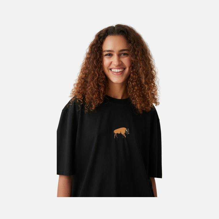 WWF Sportswear Bizon Embroidered Oversize Short-Sleeve Unisex Tişört