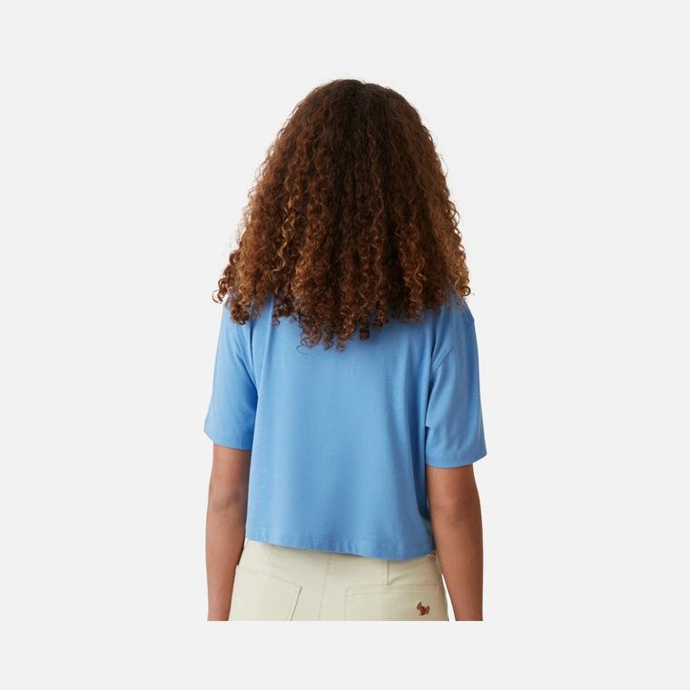 WWF Sportswear Yavru İmparator Penguen Embroidered Crop Short-Sleeve Kadın Tişört