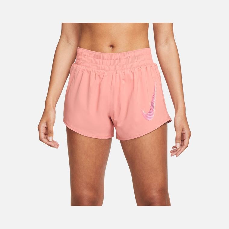 Nike Dri-Fit One Swoosh Mid-Rise Brief-Lined Running Kadın Şort