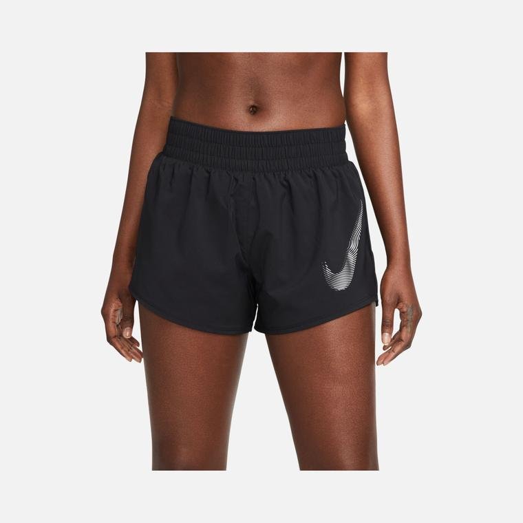 Nike Dri-Fit One Swoosh Mid-Rise Brief-Lined Running Kadın Şort