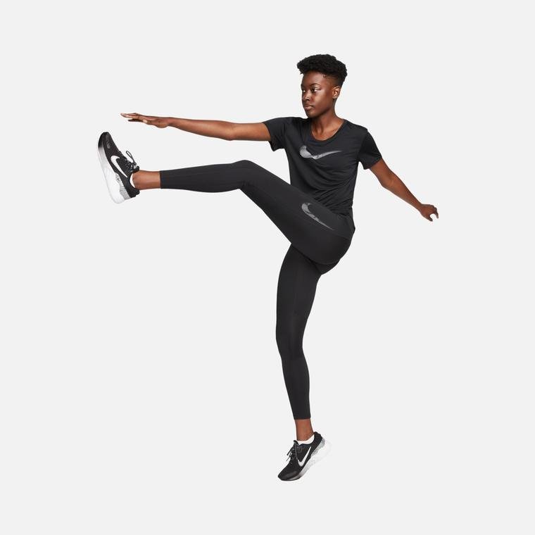 Nike Dri-Fit Fast Mid-Rise Swoosh HBR Graphic 7/8 Running Kadın Tayt