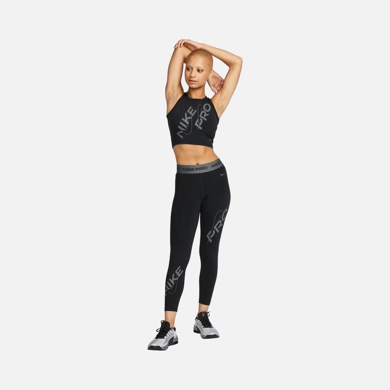 Nike Pro Dri-Fit Mid-Rise 7/8 Graphic Training Kadın Tayt