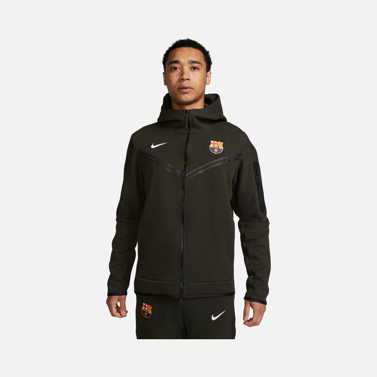 Nike FC Barcelona Tech Fleece Windrunner Full-Zip Hoodie Erkek Sweatshirt